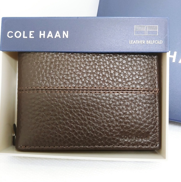 Cole Haan Other - New Cole Haan brown billfold leather wallet